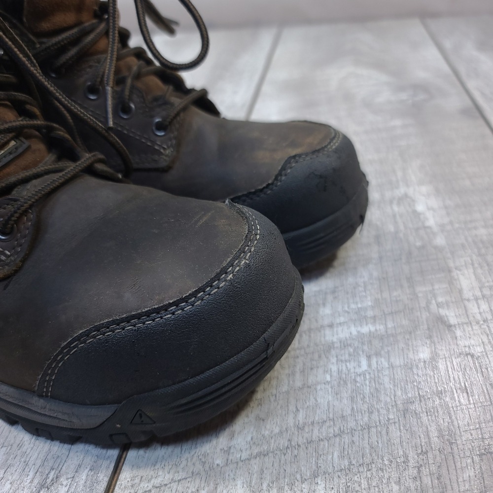 KEEN Utility Work Boots Women 8 Brown Waterproof Carbon Toe Leather Lace Up - Picture 5 of 9